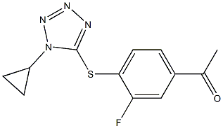 1-{4-[(1-cyclopropyl-1H-1,2,3,4-tetrazol-5-yl)sulfanyl]-3-fluorophenyl}ethan-1-one Structure