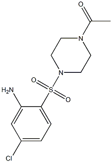 1-{4-[(2-amino-4-chlorobenzene)sulfonyl]piperazin-1-yl}ethan-1-one 구조식 이미지
