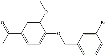 1-{4-[(3-bromobenzyl)oxy]-3-methoxyphenyl}ethanone 구조식 이미지