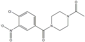 1-{4-[(4-chloro-3-nitrophenyl)carbonyl]piperazin-1-yl}ethan-1-one Structure
