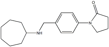 1-{4-[(cycloheptylamino)methyl]phenyl}pyrrolidin-2-one Structure