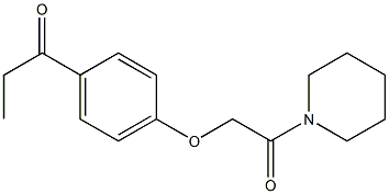 1-{4-[2-oxo-2-(piperidin-1-yl)ethoxy]phenyl}propan-1-one 구조식 이미지