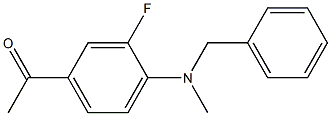 1-{4-[benzyl(methyl)amino]-3-fluorophenyl}ethan-1-one Structure