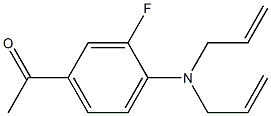 1-{4-[bis(prop-2-en-1-yl)amino]-3-fluorophenyl}ethan-1-one Structure