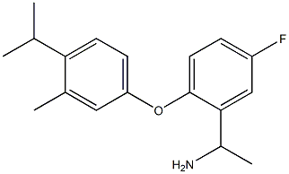 1-{5-fluoro-2-[3-methyl-4-(propan-2-yl)phenoxy]phenyl}ethan-1-amine 구조식 이미지