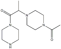 1-acetyl-4-(1-methyl-2-oxo-2-piperazin-1-ylethyl)piperazine Structure