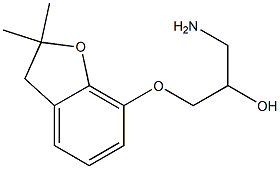 1-amino-3-[(2,2-dimethyl-2,3-dihydro-1-benzofuran-7-yl)oxy]propan-2-ol 구조식 이미지