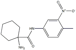 1-amino-N-(4-methyl-3-nitrophenyl)cyclohexanecarboxamide 구조식 이미지
