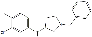 1-benzyl-N-(3-chloro-4-methylphenyl)pyrrolidin-3-amine 구조식 이미지