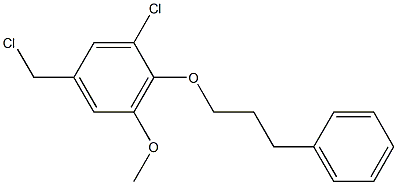 1-chloro-5-(chloromethyl)-3-methoxy-2-(3-phenylpropoxy)benzene Structure