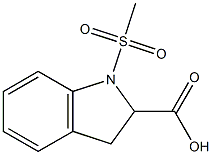 1-methanesulfonyl-2,3-dihydro-1H-indole-2-carboxylic acid 구조식 이미지