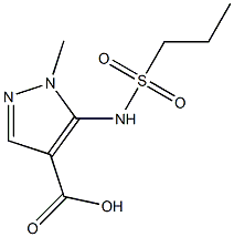 1-methyl-5-[(propylsulfonyl)amino]-1H-pyrazole-4-carboxylic acid 구조식 이미지