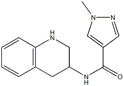 1-methyl-N-(1,2,3,4-tetrahydroquinolin-3-yl)-1H-pyrazole-4-carboxamide 구조식 이미지