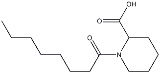 1-octanoylpiperidine-2-carboxylic acid 구조식 이미지