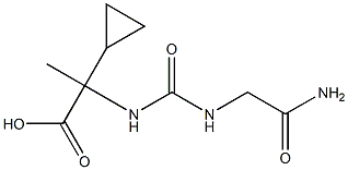 2-({[(2-amino-2-oxoethyl)amino]carbonyl}amino)-2-cyclopropylpropanoic acid Structure