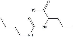 2-({[(2E)-but-2-enylamino]carbonyl}amino)pentanoic acid Structure
