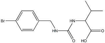 2-({[(4-bromophenyl)methyl]carbamoyl}amino)-3-methylbutanoic acid 구조식 이미지