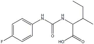 2-({[(4-fluorophenyl)amino]carbonyl}amino)-3-methylpentanoic acid 구조식 이미지