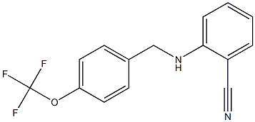 2-({[4-(trifluoromethoxy)phenyl]methyl}amino)benzonitrile Structure