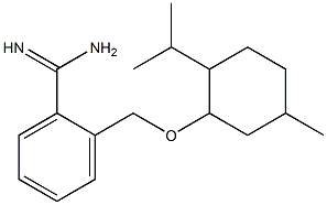 2-({[5-methyl-2-(propan-2-yl)cyclohexyl]oxy}methyl)benzene-1-carboximidamide 구조식 이미지