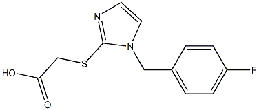 2-({1-[(4-fluorophenyl)methyl]-1H-imidazol-2-yl}sulfanyl)acetic acid 구조식 이미지