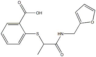 2-({1-[(furan-2-ylmethyl)carbamoyl]ethyl}sulfanyl)benzoic acid 구조식 이미지