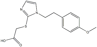 2-({1-[2-(4-methoxyphenyl)ethyl]-1H-imidazol-2-yl}sulfanyl)acetic acid 구조식 이미지