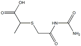 2-({2-[(aminocarbonyl)amino]-2-oxoethyl}thio)propanoic acid Structure