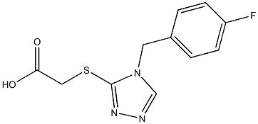 2-({4-[(4-fluorophenyl)methyl]-4H-1,2,4-triazol-3-yl}sulfanyl)acetic acid 구조식 이미지