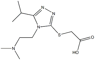 2-({4-[2-(dimethylamino)ethyl]-5-(propan-2-yl)-4H-1,2,4-triazol-3-yl}sulfanyl)acetic acid 구조식 이미지