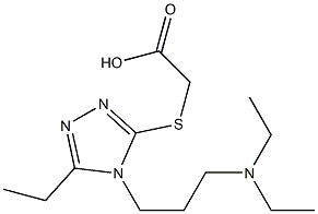 2-({4-[3-(diethylamino)propyl]-5-ethyl-4H-1,2,4-triazol-3-yl}sulfanyl)acetic acid 구조식 이미지