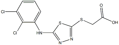2-({5-[(2,3-dichlorophenyl)amino]-1,3,4-thiadiazol-2-yl}sulfanyl)acetic acid 구조식 이미지