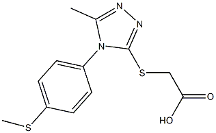 2-({5-methyl-4-[4-(methylsulfanyl)phenyl]-4H-1,2,4-triazol-3-yl}sulfanyl)acetic acid Structure