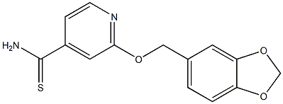 2-(1,3-benzodioxol-5-ylmethoxy)pyridine-4-carbothioamide Structure