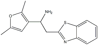 2-(1,3-benzothiazol-2-yl)-1-(2,5-dimethylfuran-3-yl)ethan-1-amine Structure