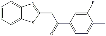 2-(1,3-benzothiazol-2-yl)-1-(3-fluoro-4-methylphenyl)ethan-1-one Structure