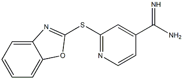 2-(1,3-benzoxazol-2-ylsulfanyl)pyridine-4-carboximidamide 구조식 이미지