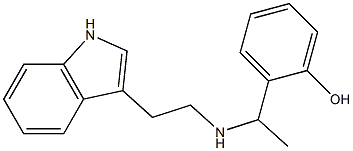 2-(1-{[2-(1H-indol-3-yl)ethyl]amino}ethyl)phenol 구조식 이미지