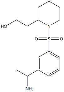2-(1-{[3-(1-aminoethyl)benzene]sulfonyl}piperidin-2-yl)ethan-1-ol 구조식 이미지