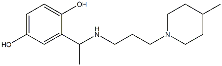 2-(1-{[3-(4-methylpiperidin-1-yl)propyl]amino}ethyl)benzene-1,4-diol 구조식 이미지