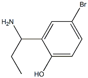 2-(1-aminopropyl)-4-bromophenol 구조식 이미지