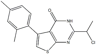 2-(1-chloroethyl)-5-(2,4-dimethylphenyl)-3H,4H-thieno[2,3-d]pyrimidin-4-one Structure