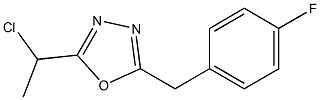 2-(1-chloroethyl)-5-(4-fluorobenzyl)-1,3,4-oxadiazole Structure