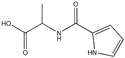 2-(1H-pyrrol-2-ylformamido)propanoic acid 구조식 이미지