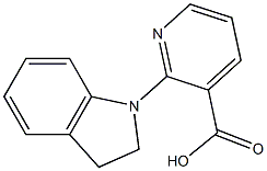 2-(2,3-dihydro-1H-indol-1-yl)pyridine-3-carboxylic acid 구조식 이미지