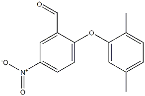 2-(2,5-dimethylphenoxy)-5-nitrobenzaldehyde Structure