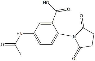 2-(2,5-dioxopyrrolidin-1-yl)-5-acetamidobenzoic acid Structure