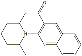 2-(2,6-dimethylpiperidin-1-yl)quinoline-3-carbaldehyde 구조식 이미지