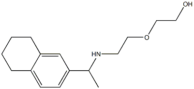 2-(2-{[1-(5,6,7,8-tetrahydronaphthalen-2-yl)ethyl]amino}ethoxy)ethan-1-ol 구조식 이미지