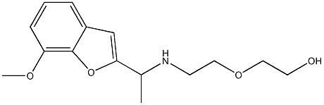 2-(2-{[1-(7-methoxy-1-benzofuran-2-yl)ethyl]amino}ethoxy)ethan-1-ol 구조식 이미지